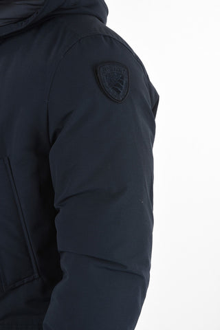hidden closure down jacket