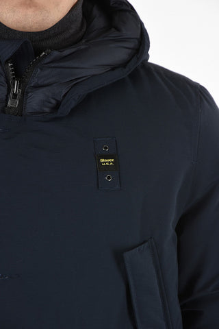 hidden closure down jacket