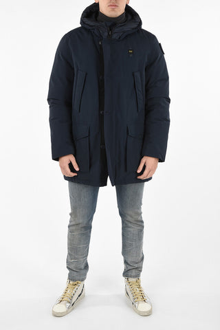 hidden closure down jacket