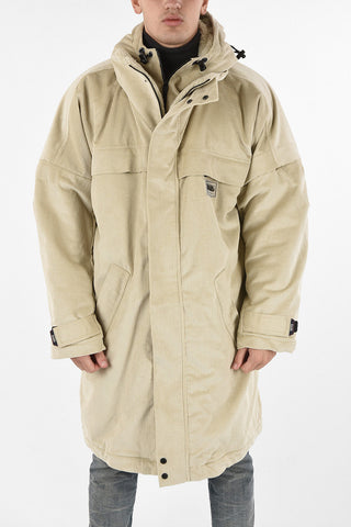 MARTINE ROSE corduroy A-PEALE hooded outerwear