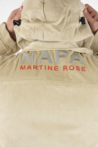 MARTINE ROSE corduroy A-PEALE hooded outerwear