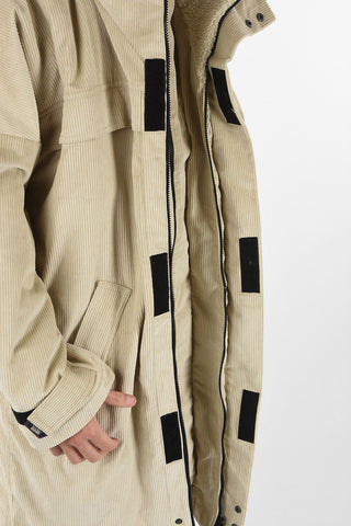 MARTINE ROSE corduroy A-PEALE hooded outerwear