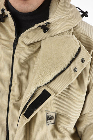 MARTINE ROSE corduroy A-PEALE hooded outerwear