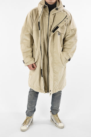 MARTINE ROSE corduroy A-PEALE hooded outerwear
