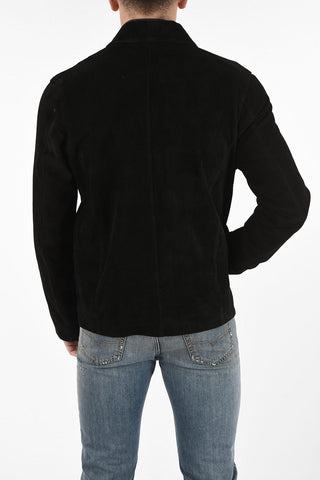 full zip Suede leather blouson