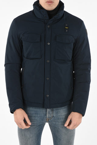 snap button utility fatigue jacket