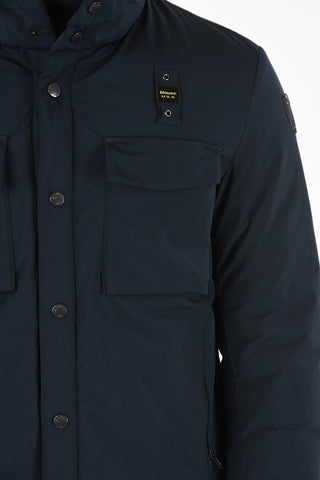 snap button utility fatigue jacket
