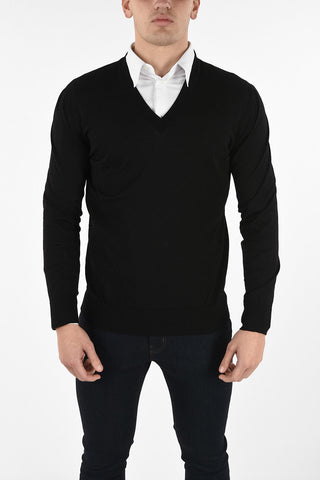 Virgin Wool V-neck Sweater