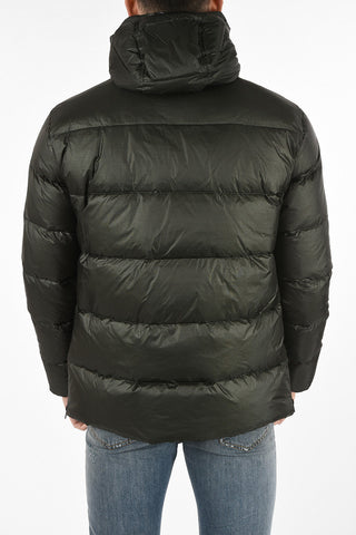 Hooded down jacket