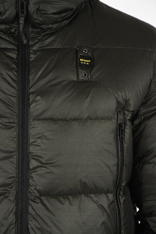 Hooded down jacket