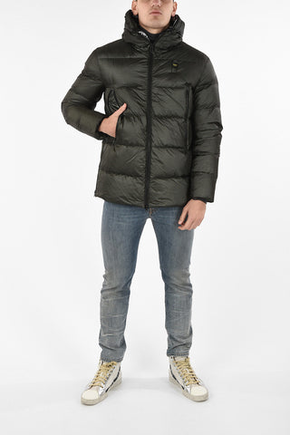 Hooded down jacket