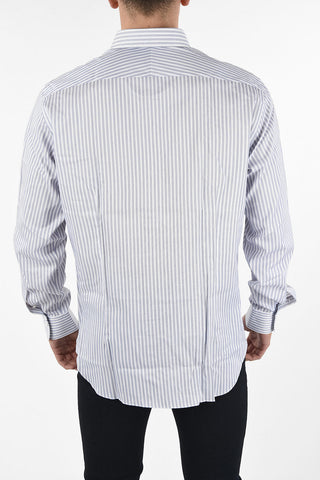 Camicia Bayadere Striped Con Collo Francese