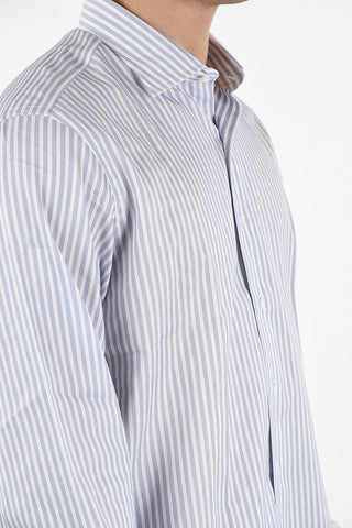 Camicia Bayadere Striped Con Collo Francese