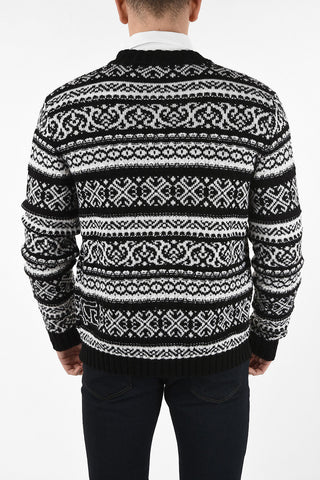 Embroidered Wool Cardigan