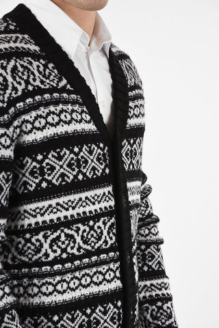 Embroidered Wool Cardigan