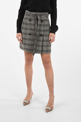 District Check STACIA Mini Skirt With Belt
