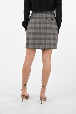 District Check STACIA Mini Skirt With Belt