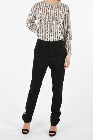 Side Embroidered Regular Fit Pants
