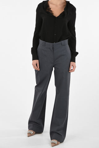 Cotton High Waist Palazzo Pants