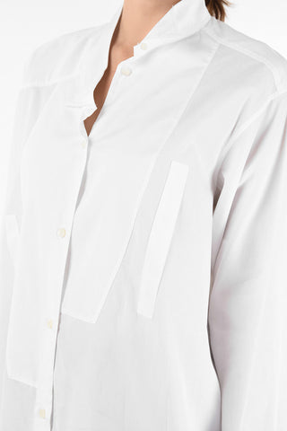 wingtip collar Asymmetrical Shirt