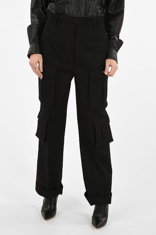 Pantaloni Cargo a Vita Alta 
