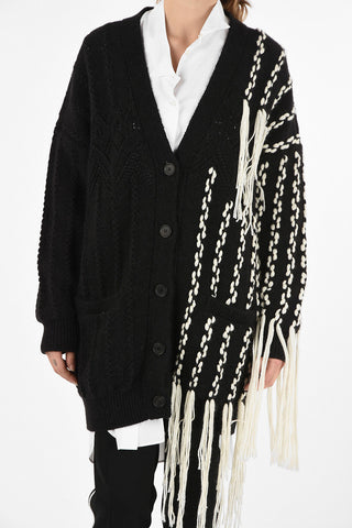 Cardigan Oversized con Frange