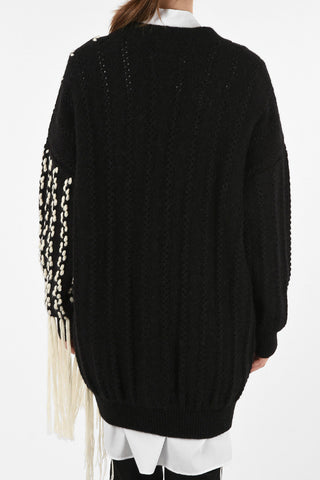 Cardigan Oversized con Frange
