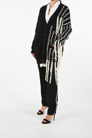 Cardigan Oversized con Frange