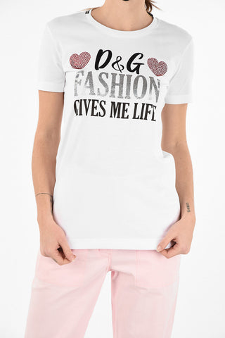T-shirt Girocollo Stampata