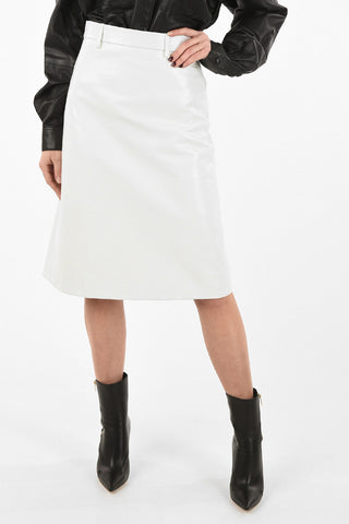 Lined Leather Skirt