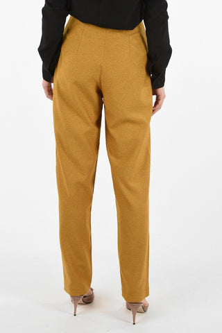 High Waist Double Pleat Palazzo Pants