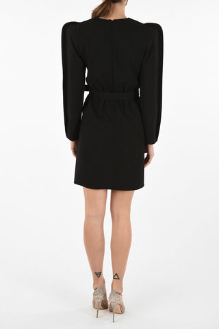 Wool Mini Dress with Belt
