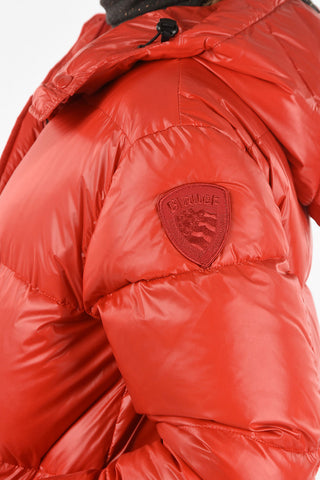 Nylon Hooded Down Jacket