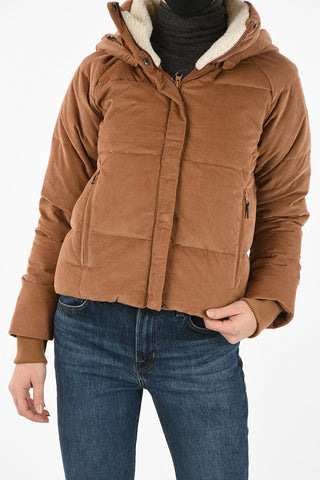 Velvet Crop Down Jacket