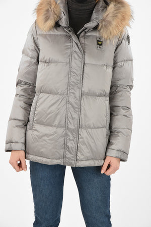 hidden closure down jacket