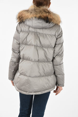 hidden closure down jacket