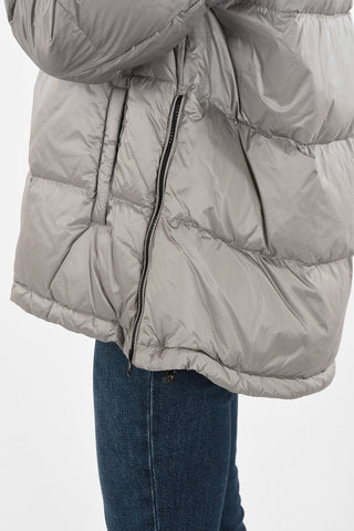 hidden closure down jacket