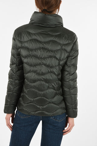 Nylon Turtleneck Down Jacket