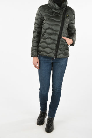 Nylon Turtleneck Down Jacket