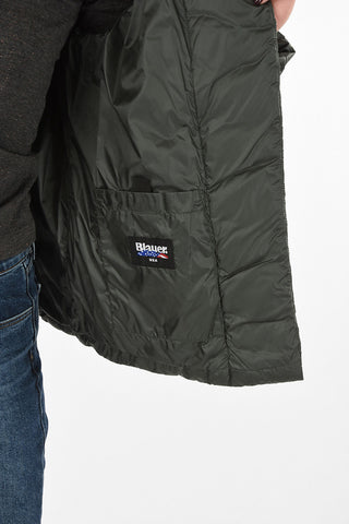 Nylon Turtleneck Down Jacket