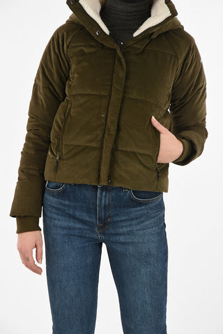 Velvet Crop Down Jacket
