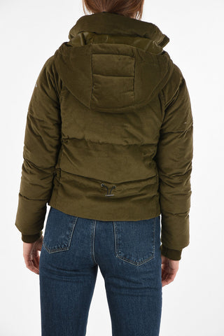 Velvet Crop Down Jacket