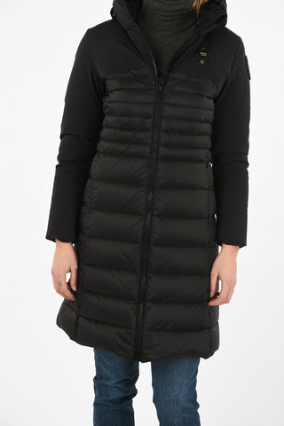 Nylon seven-eights length down jacket