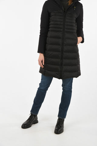 Nylon seven-eights length down jacket