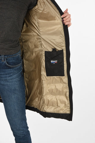 Nylon seven-eights length down jacket