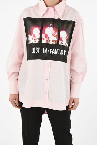 Camicia Asimmetrica Oversize Con Stampa