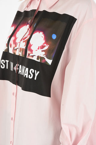 Camicia Asimmetrica Oversize Con Stampa