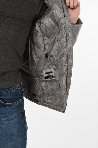 Nylon Down Jacket with Fur