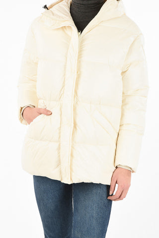 Nylon Hooded Down Jacket