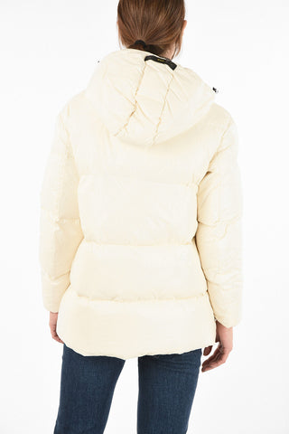 Nylon Hooded Down Jacket
